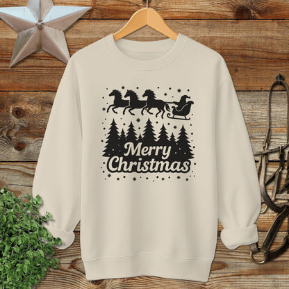 Santa's Horse Sleigh Sweatshirt