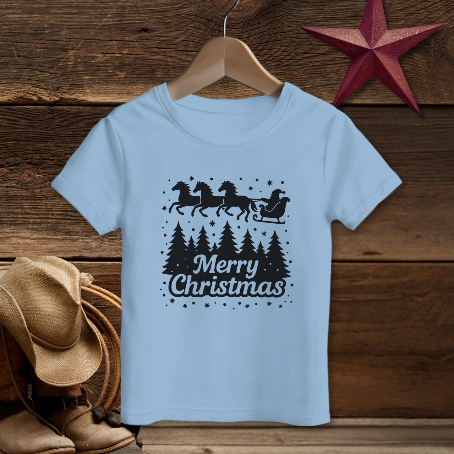 Santa's Horse Sleigh T-shirt (Toddler)