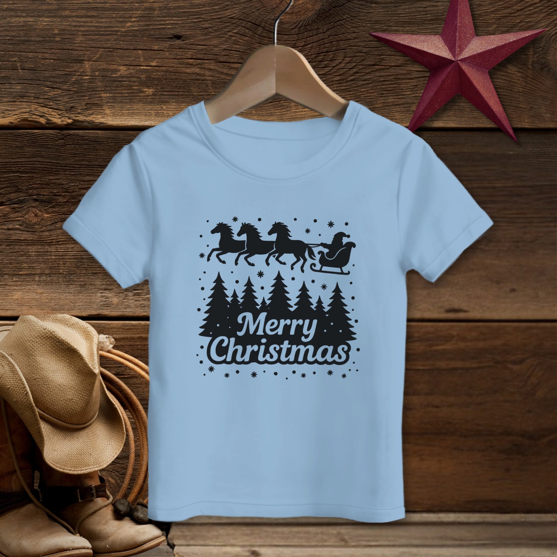 Santa's Horse Sleigh T-Shirt (Toddler)