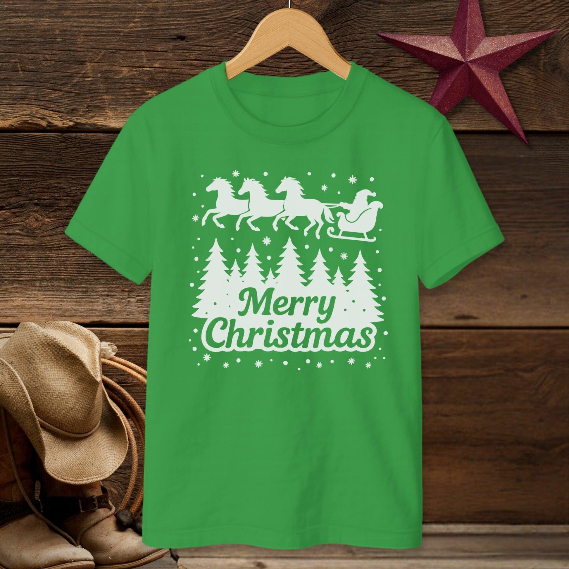 Santa's Horse Sleigh T-Shirt (Youth)