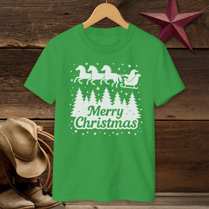 Santa's Horse Sleigh T-shirt (Youth)