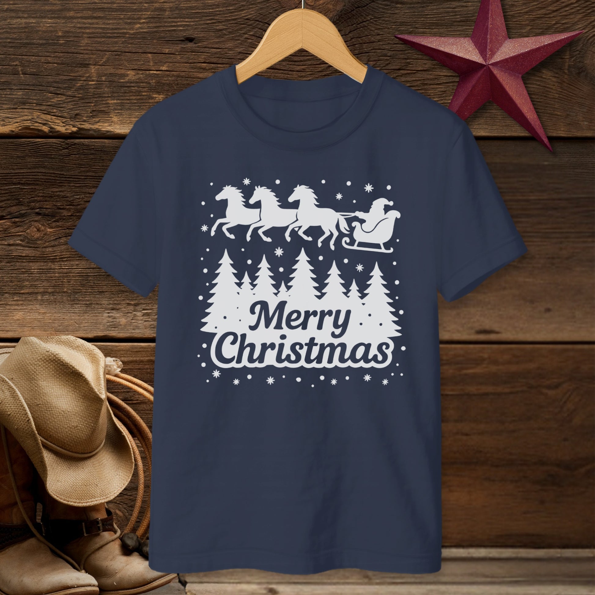 Santa's Horse Sleigh T-shirt (Youth)
