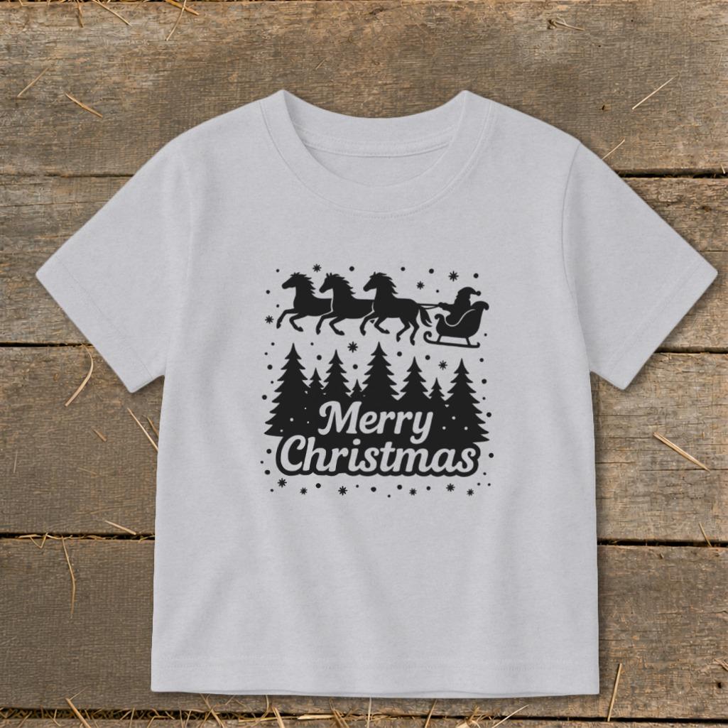 Santa's Horse Sleigh Toddler Tee