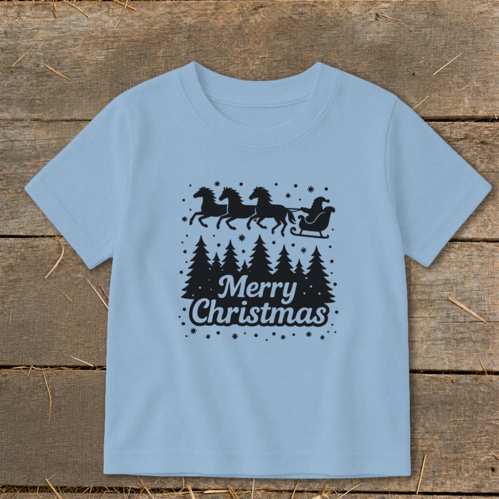 Santa's Horse Sleigh Toddler Tee