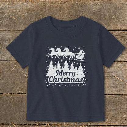Santa's Horse Sleigh Toddler Tee