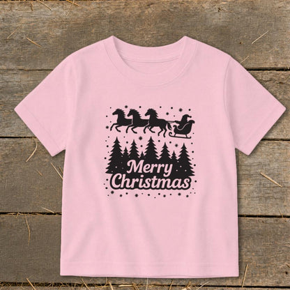Santa's Horse Sleigh Toddler Tee