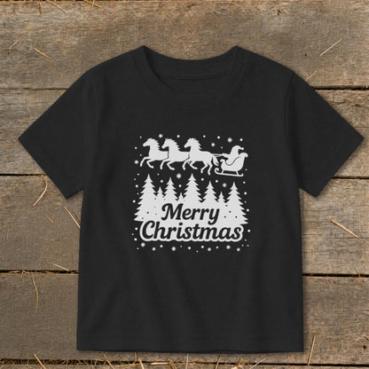 Santa's Horse Sleigh Toddler Tee