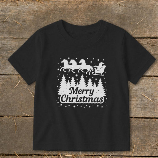 Santa's Horse Sleigh Toddler Tee