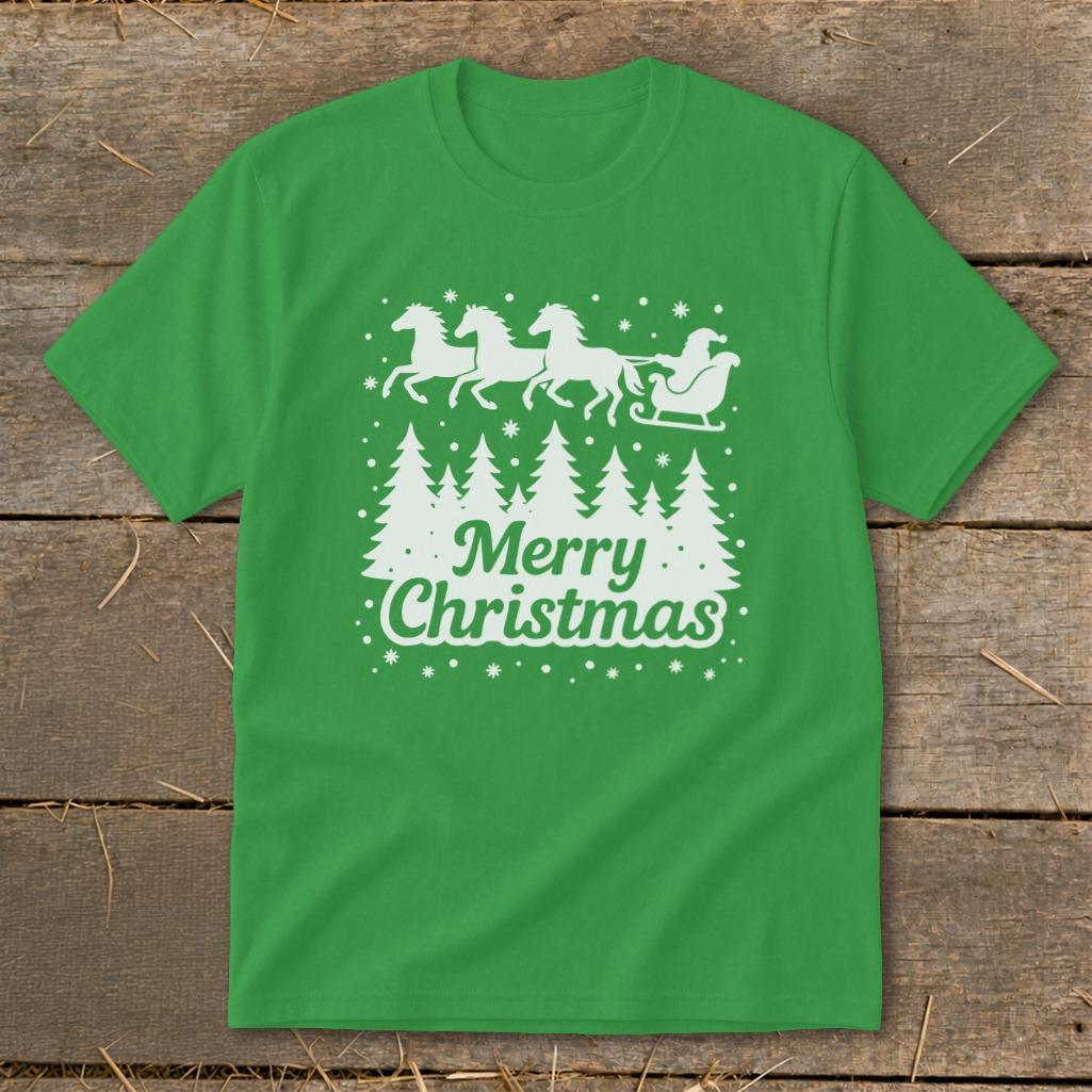 Santa's Horse Sleigh Youth Tee