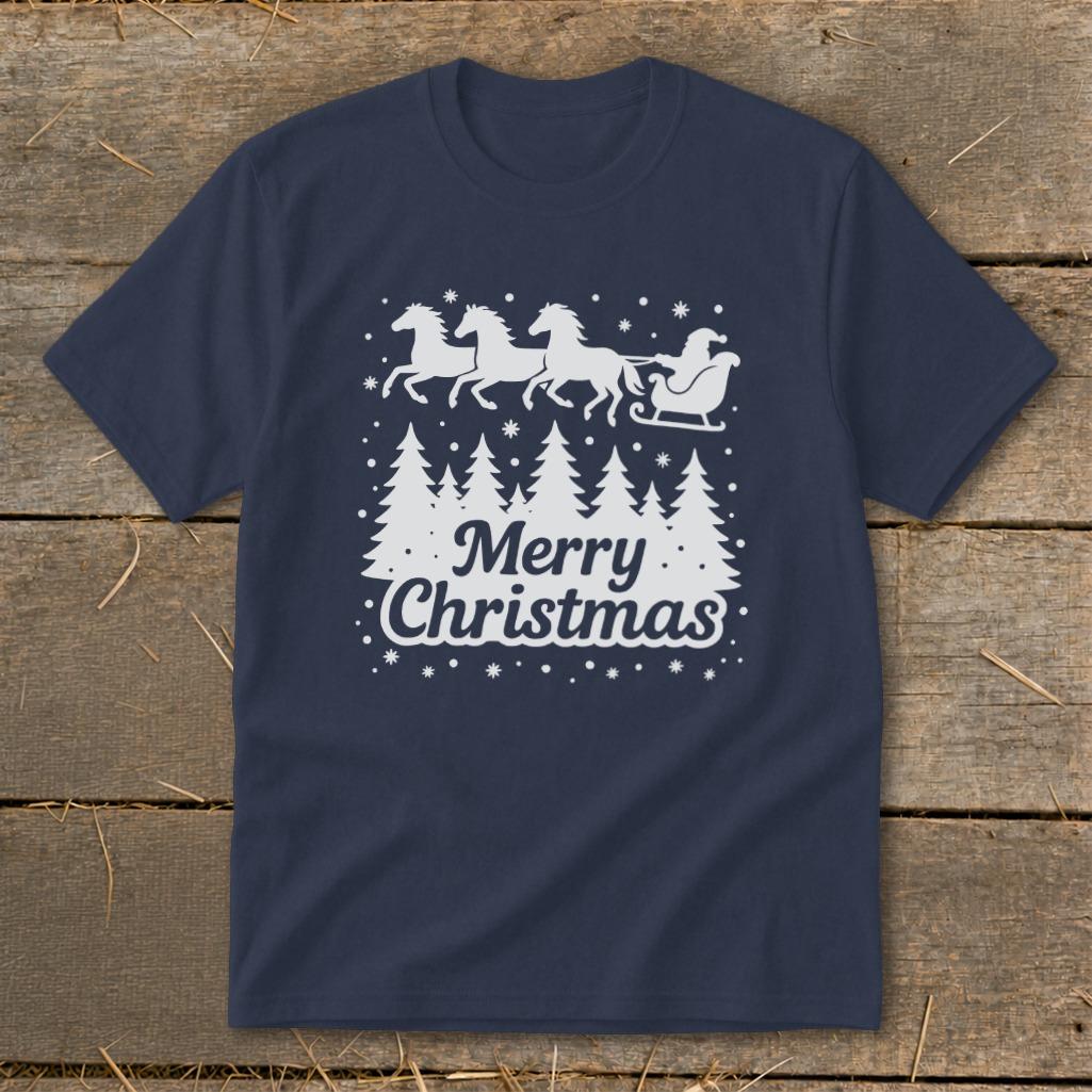 Santa's Horse Sleigh Youth Tee