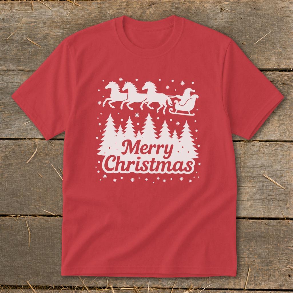 Santa's Horse Sleigh Youth Tee