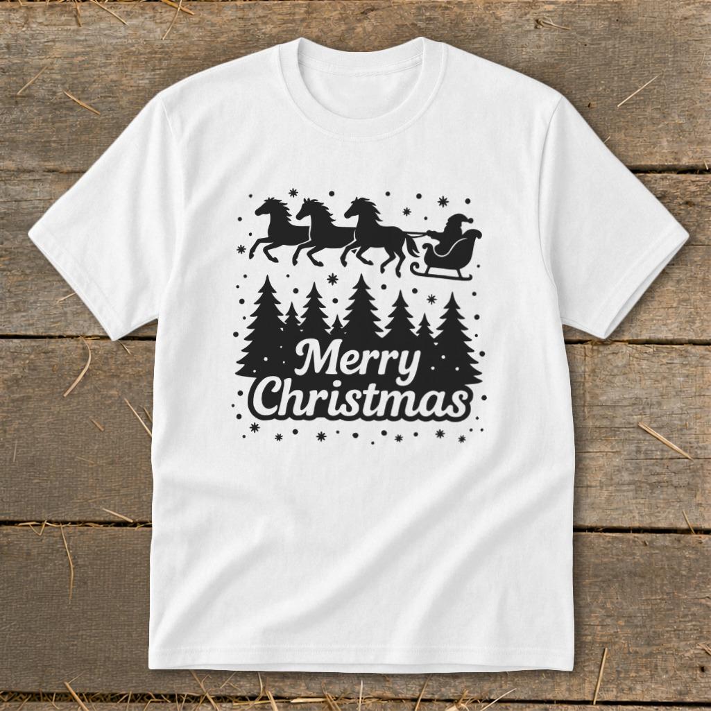 Santa's Horse Sleigh Youth Tee