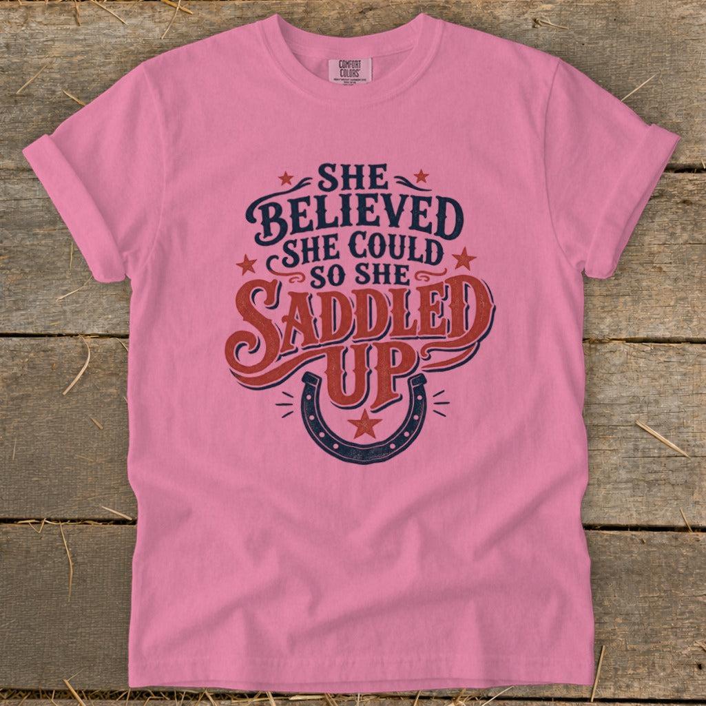 She Saddled Up Signature Tee