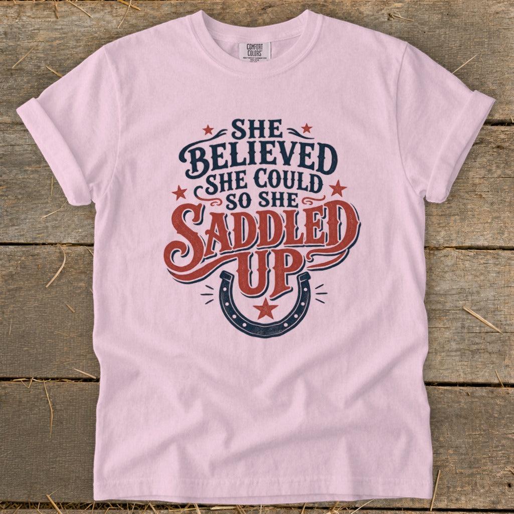 She Saddled Up Signature Tee