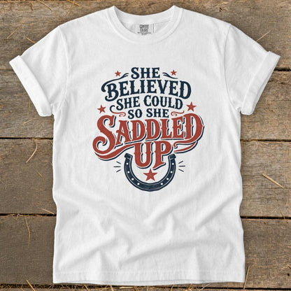 She Saddled Up Signature Tee