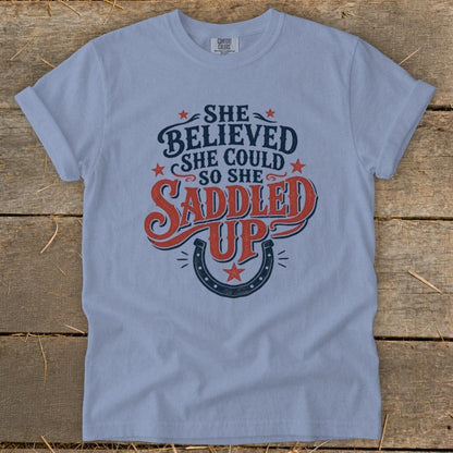 She Saddled Up Signature Tee
