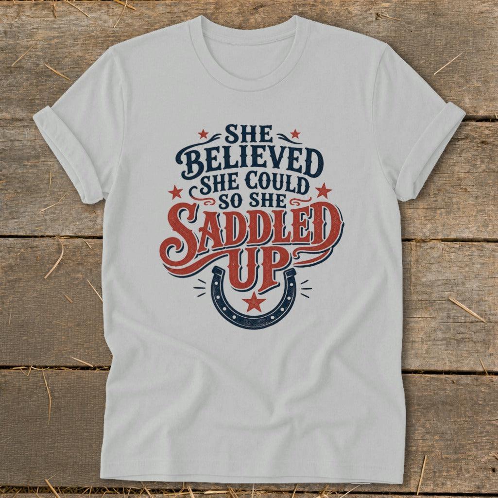 She Saddled Up Softstyle Tee