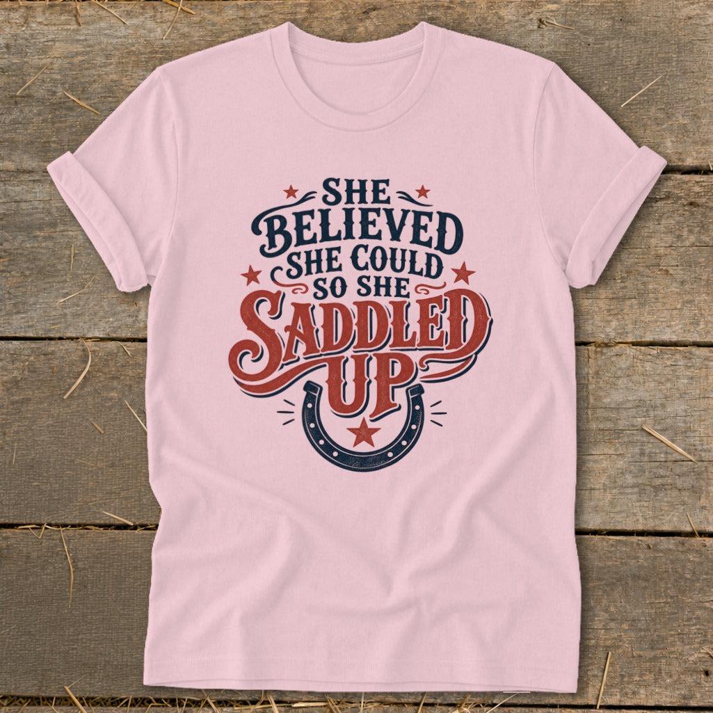She Saddled Up Softstyle Tee