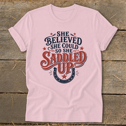 She Saddled Up Softstyle Tee