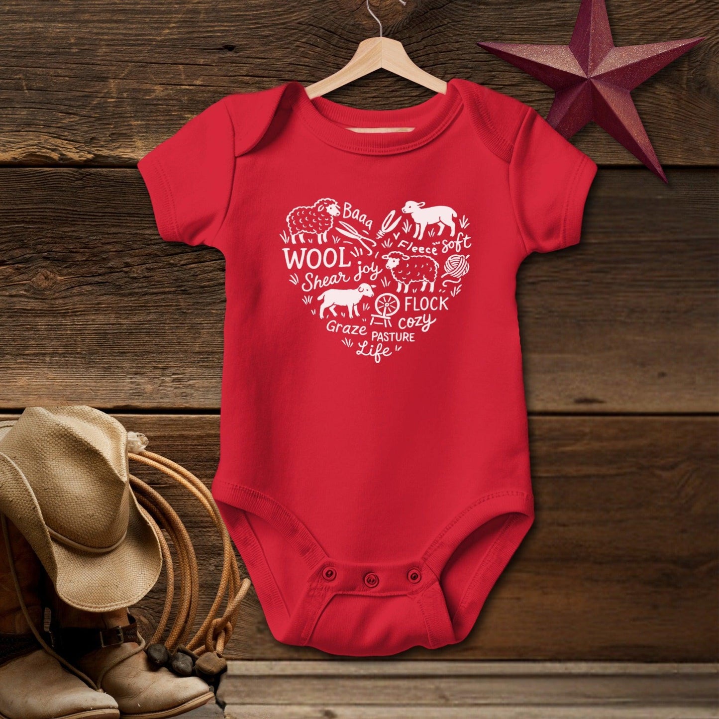 Sheep Farm Heart Bodysuit (Baby)