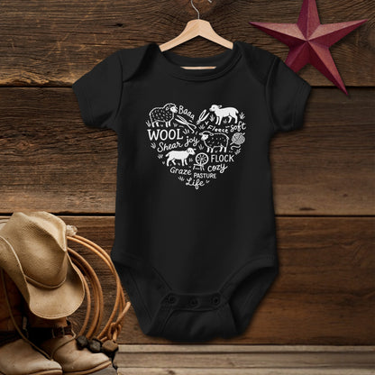 Sheep Farm Heart Bodysuit (Baby)