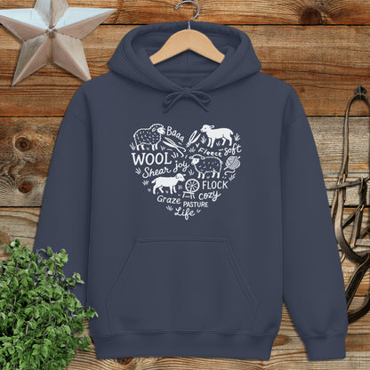 Sheep Farm Heart Hoodie