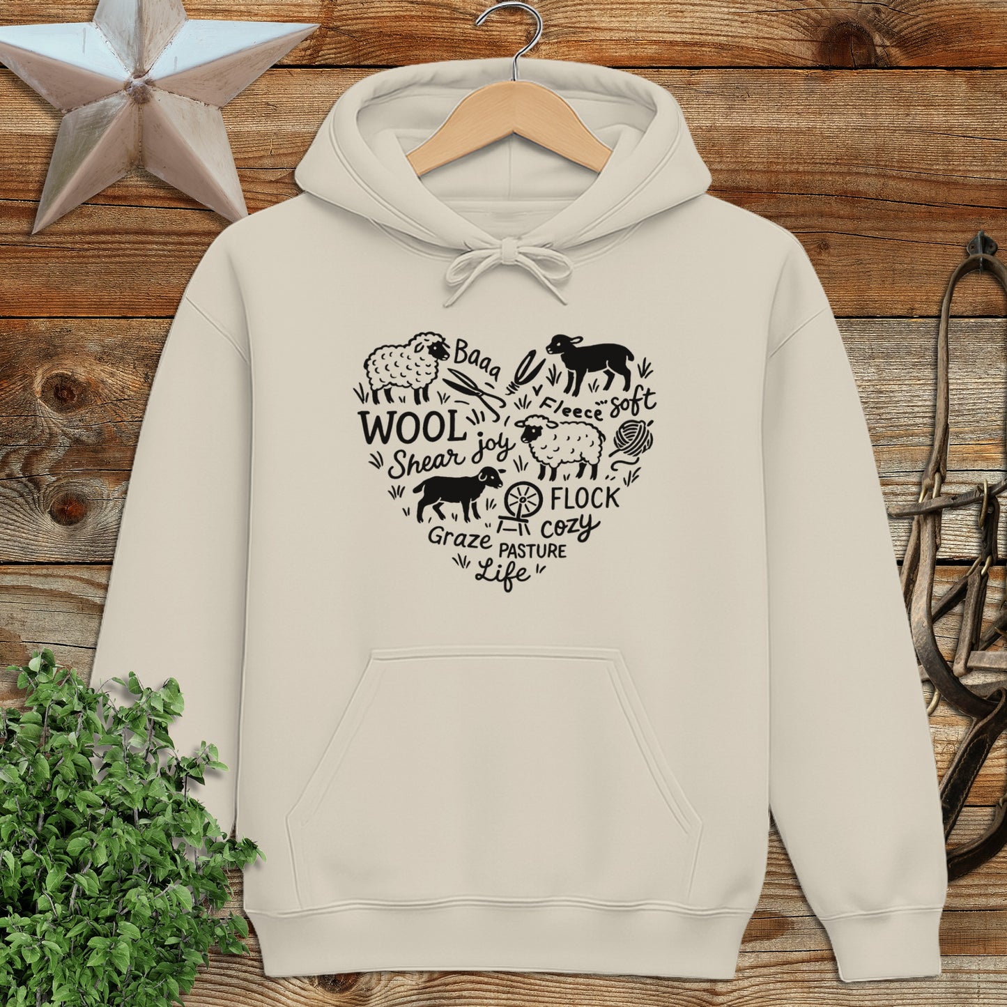 Sheep Farm Heart Hoodie