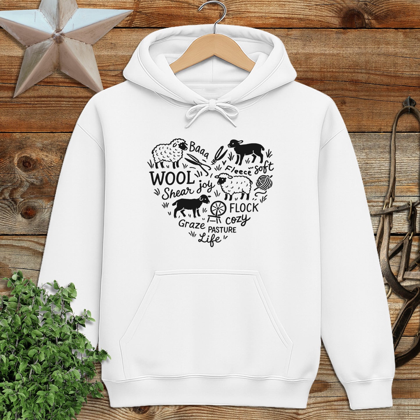 Sheep Farm Heart Hoodie
