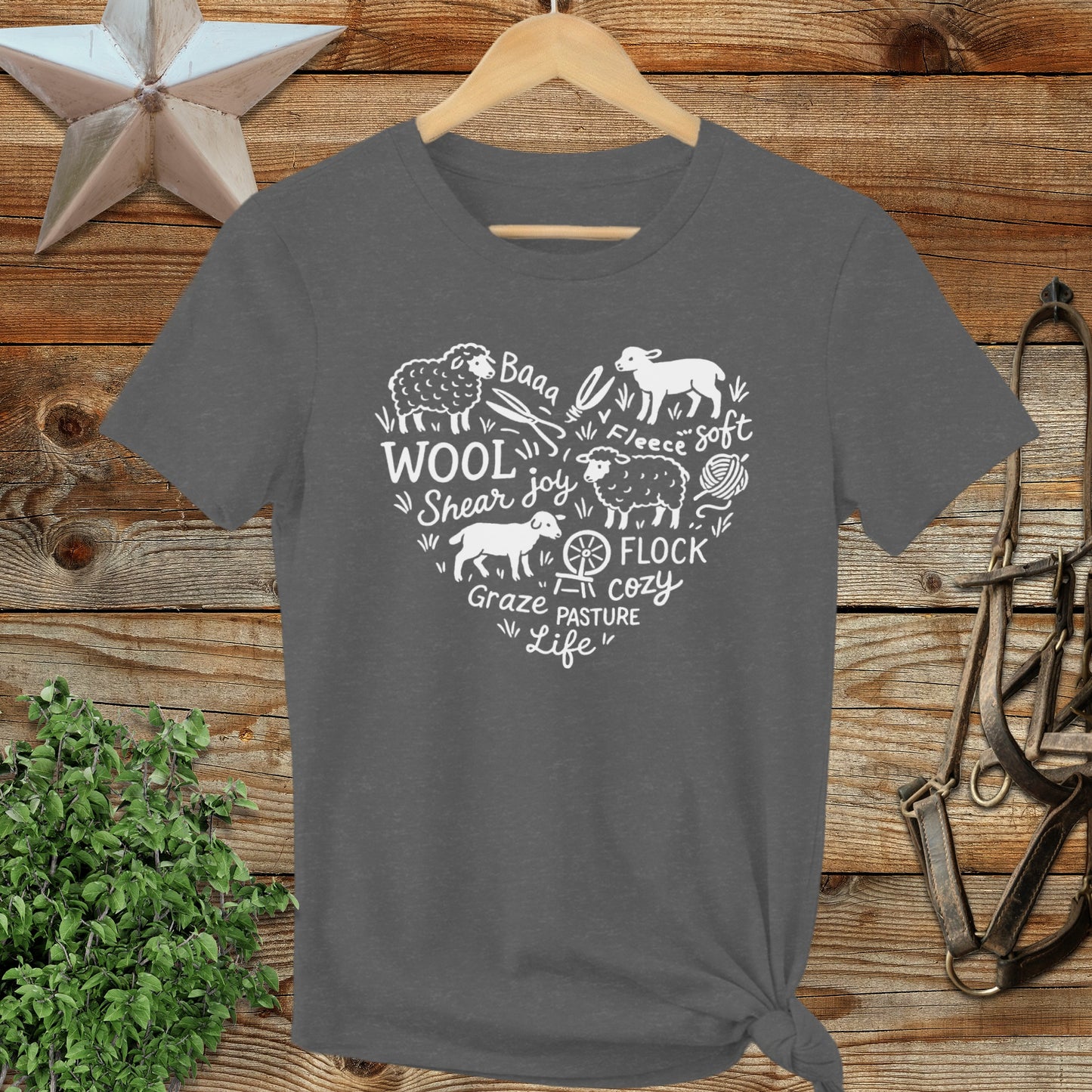 Sheep Farm Heart Ladies Tee