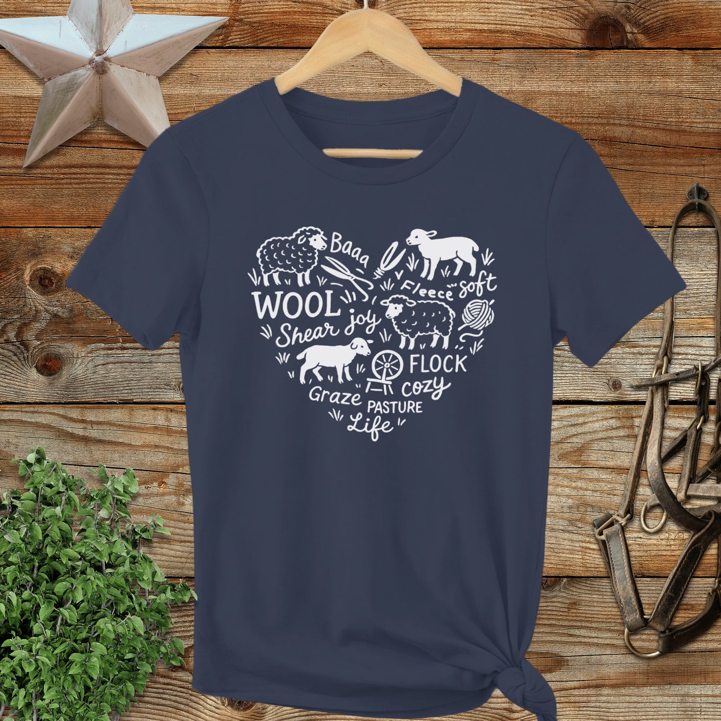Sheep Farm Heart Ladies Tee
