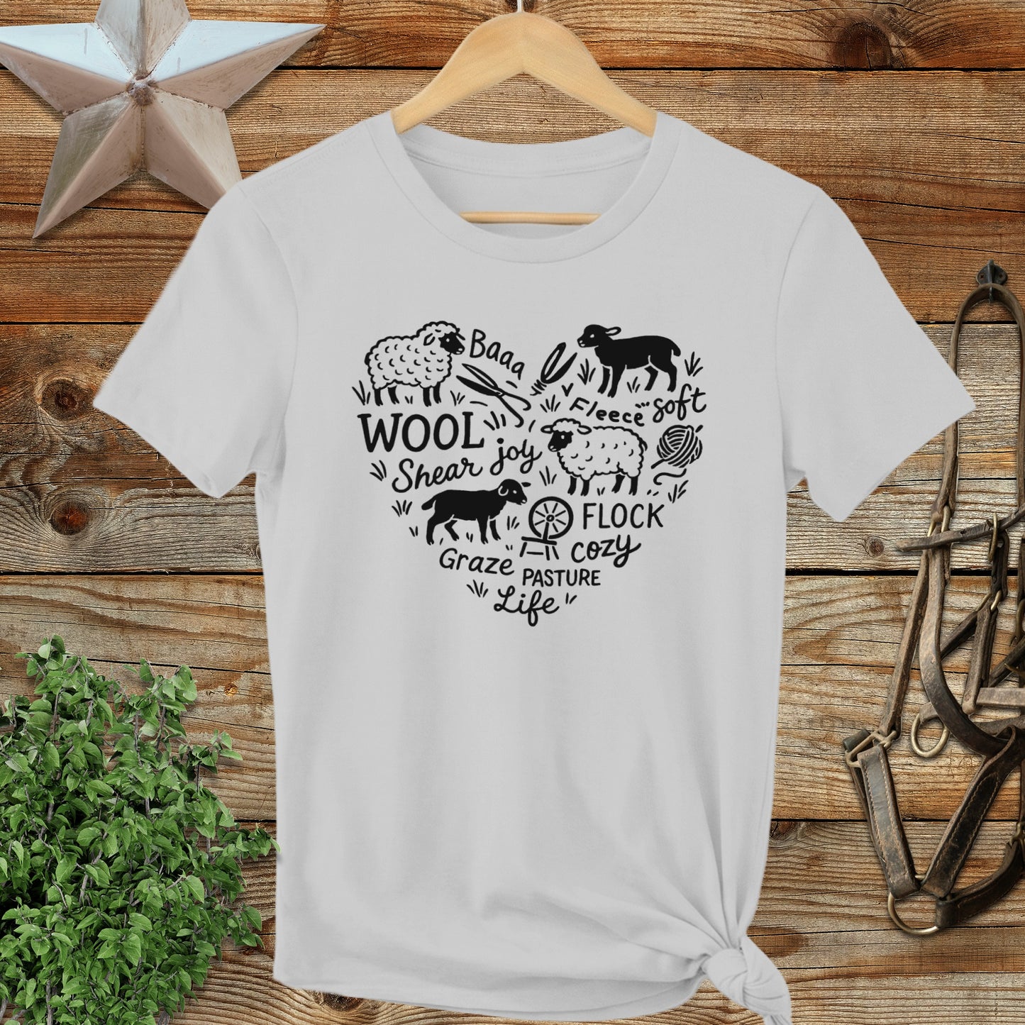 Sheep Farm Heart Ladies Tee