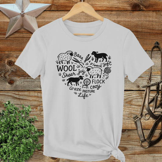 Sheep Farm Heart Ladies Tee