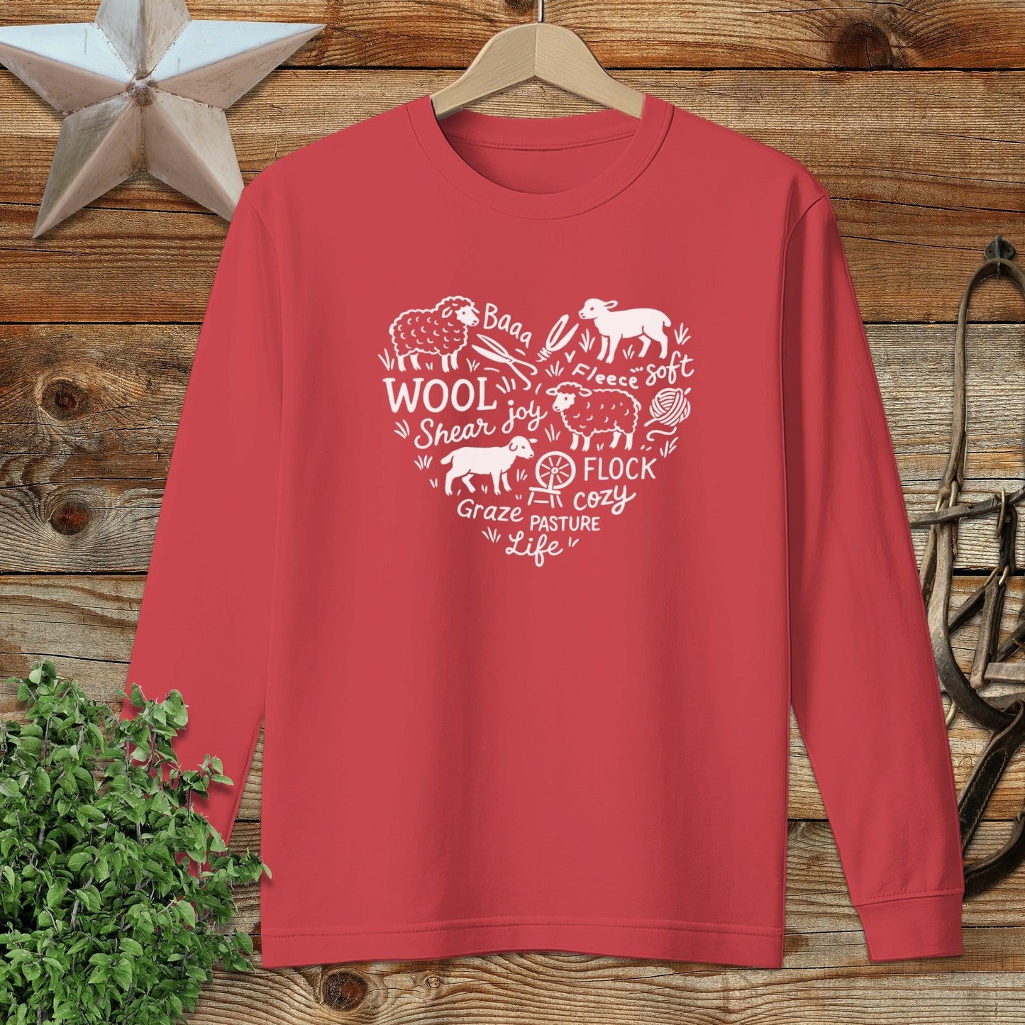 Sheep Farm Heart Long Sleeve Tee