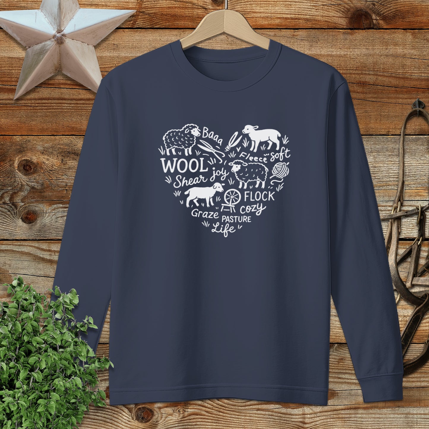 Sheep Farm Heart Long Sleeve Tee