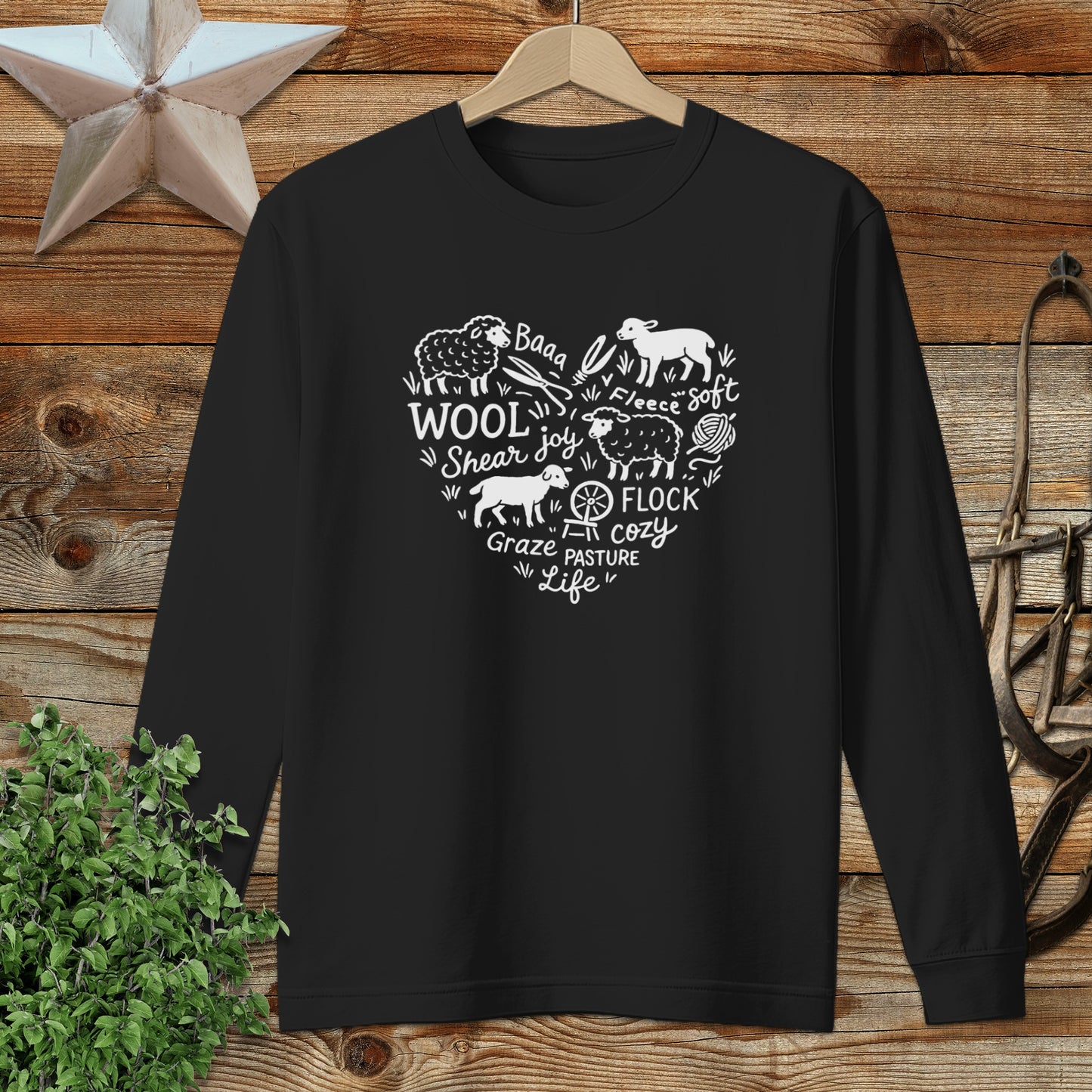 Sheep Farm Heart Long Sleeve Tee