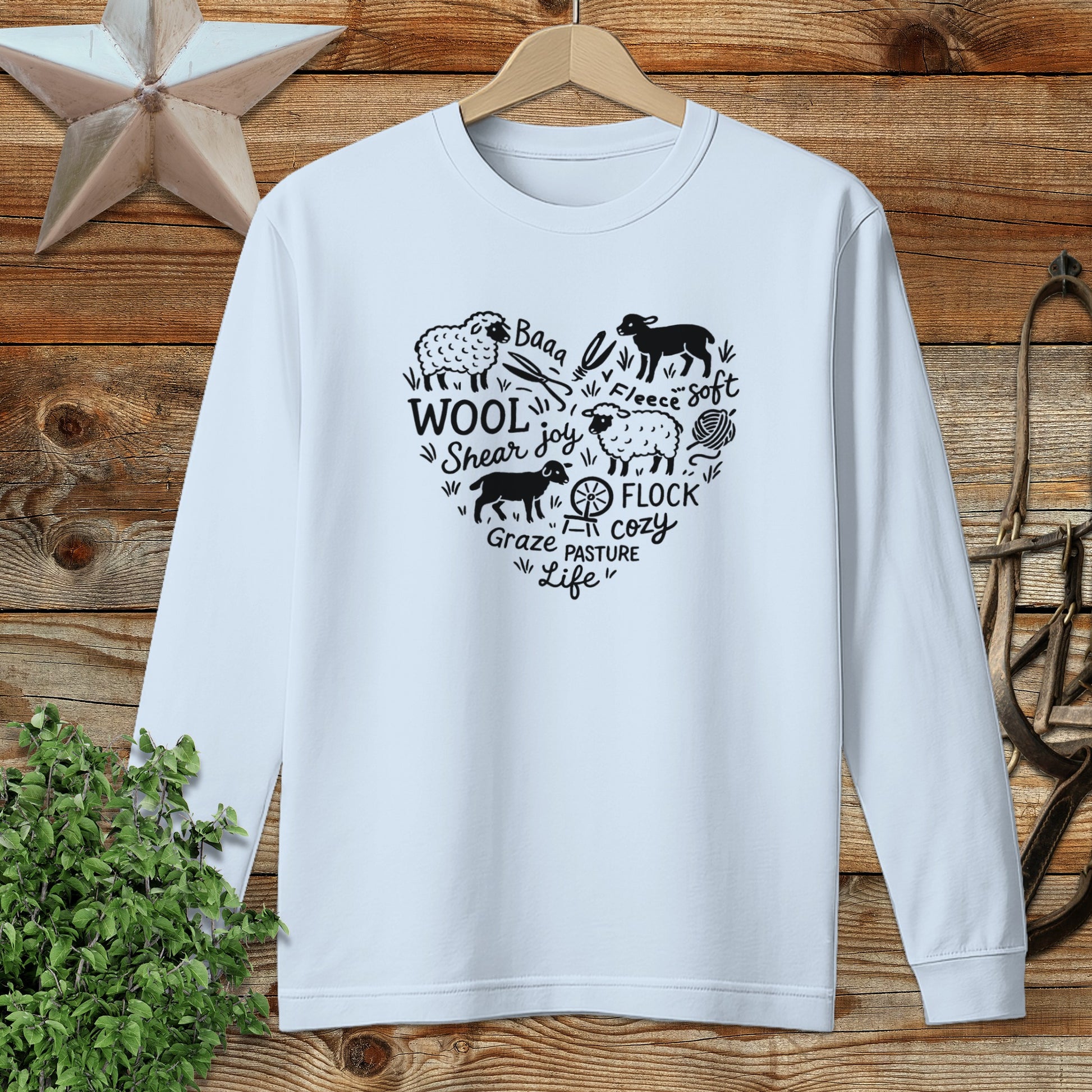 Sheep Farm Heart Long Sleeve Tee