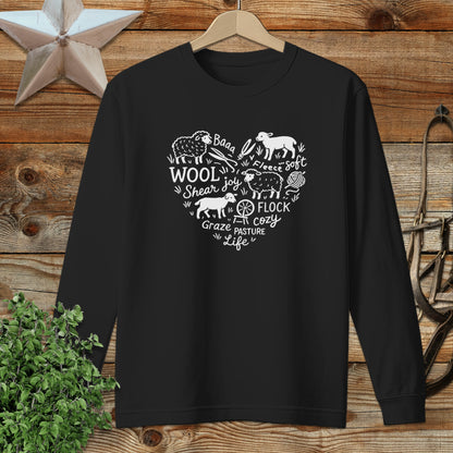 Sheep Farm Heart Long Sleeve Tee