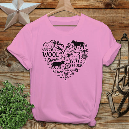 Sheep Farm Heart Softstyle Tee