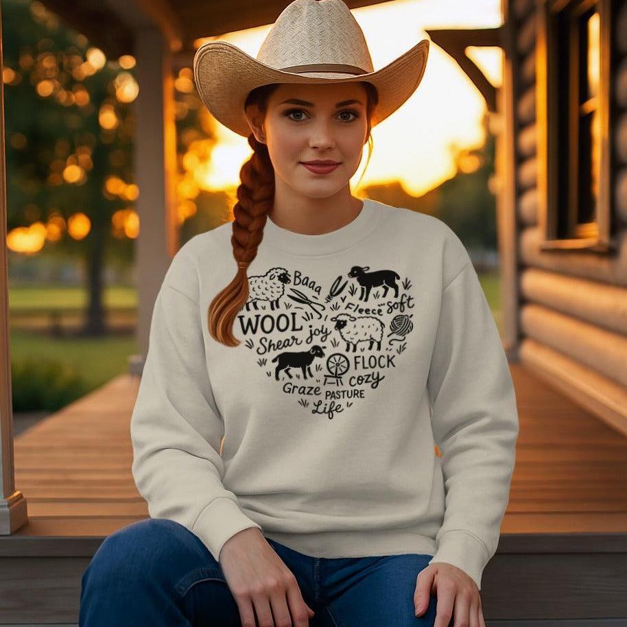 Sheep Farm Heart Sweatshirt