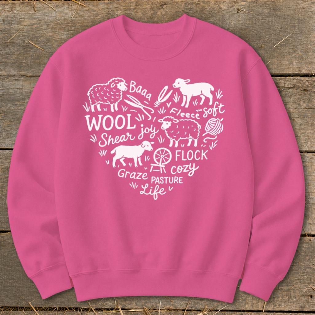 Sheep Farm Heart Sweatshirt