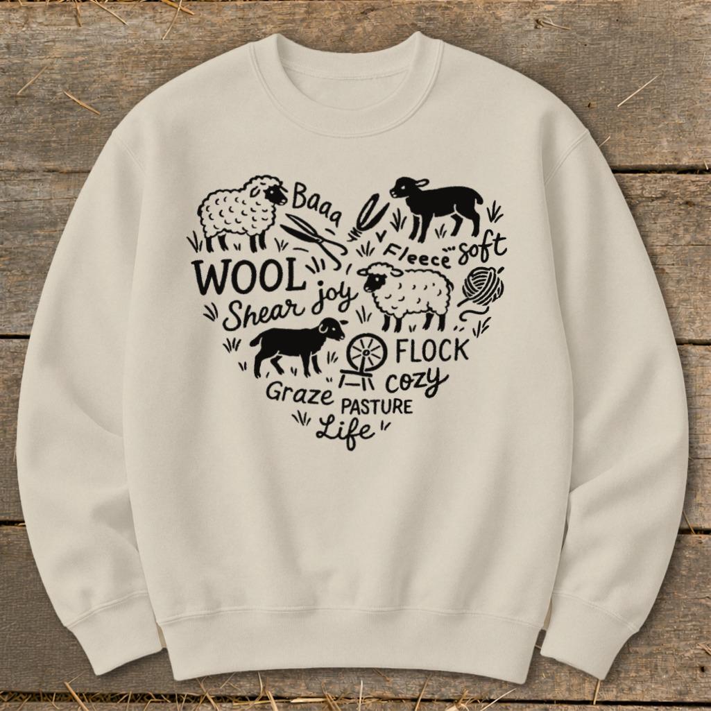 Sheep Farm Heart Sweatshirt