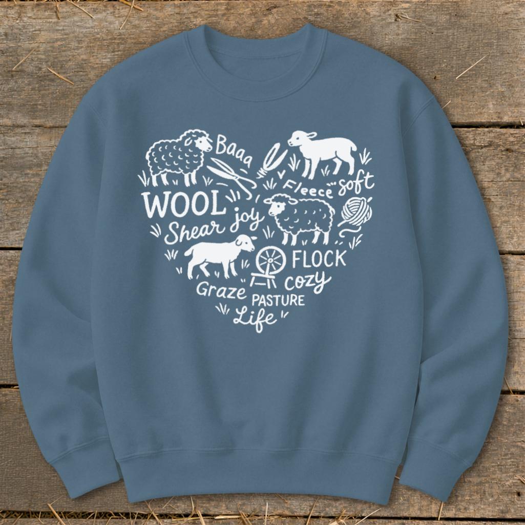 Sheep Farm Heart Sweatshirt