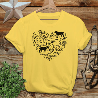 Sheep Farm Heart T-shirt