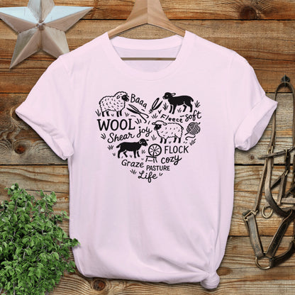 Sheep Farm Heart T-shirt