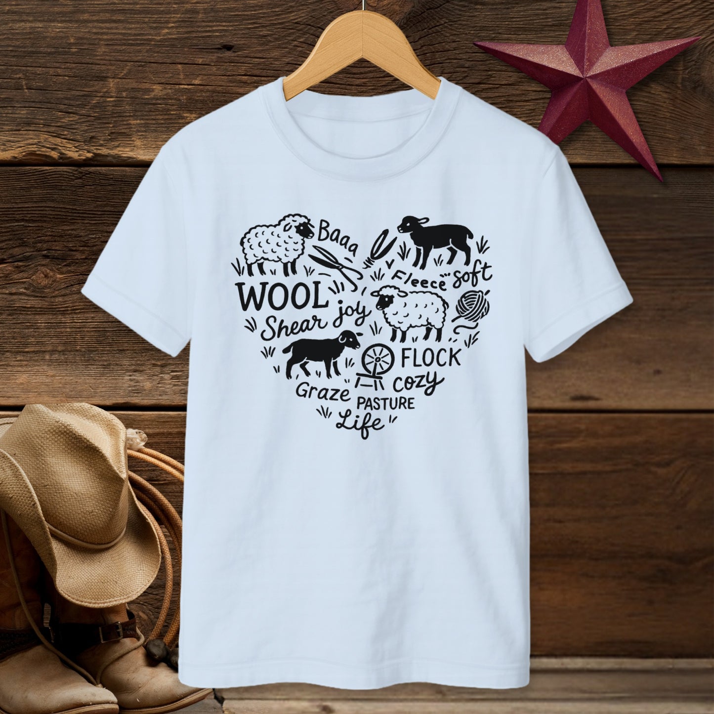 Sheep Farm Heart T-shirt (Youth)