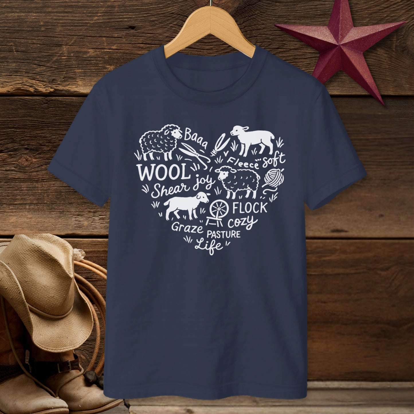 Sheep Farm Heart T-shirt (Youth)