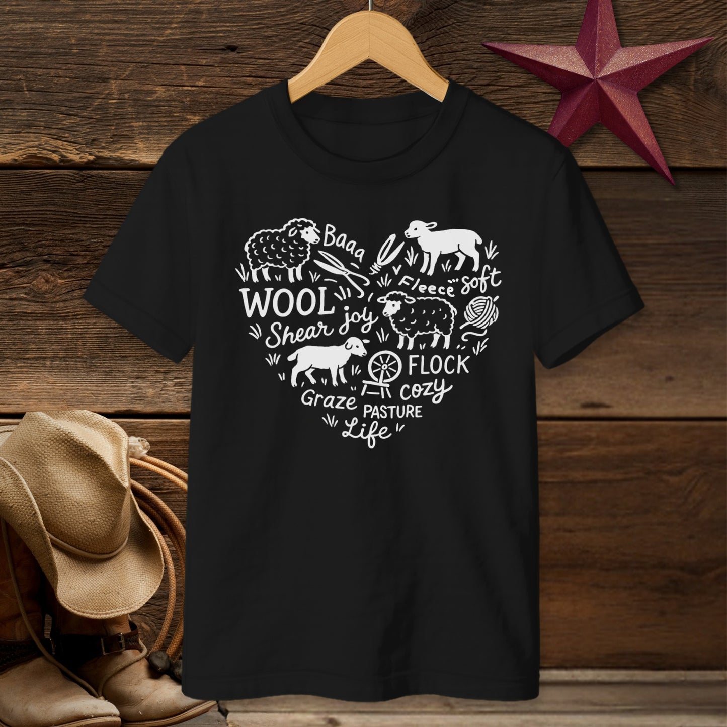 Sheep Farm Heart T-shirt (Youth)