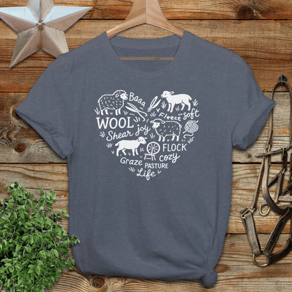 Sheep Farm Heart T-shirt