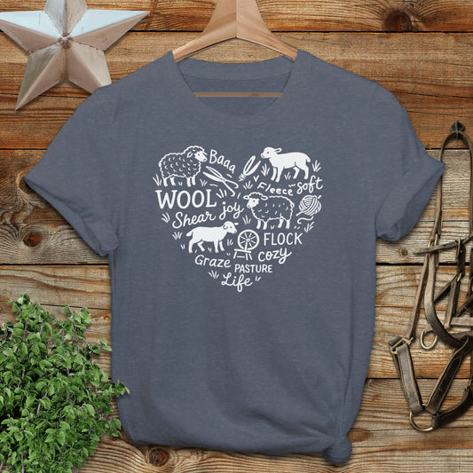 Sheep Farm Heart T-shirt