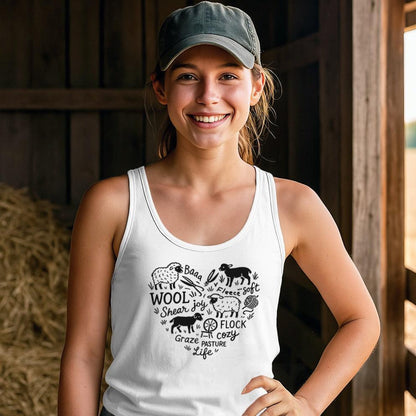Sheep Farm Heart Tank Top